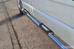 To Fit 2000 - 2006 Ford Transit MK6 LWB Side Bars + Step Pads