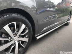To Fit 2016+ Citroen Dispatch / SpaceTourer LWB Stainless Steel Side Bars