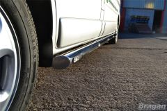 To Fit 2002 - 2014 Vauxhall Vivaro LWB Side Bars + Amber LEDs x10