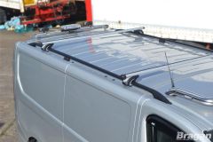 Roof Rails Black + Silver Cross Bar + Load Stops For Fiat Talento LWB 2016+