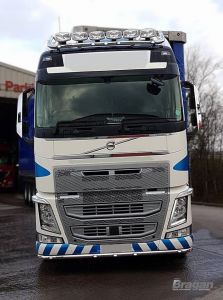 Roof Bar + LED + Spots For Volvo FH4 2013 - 2021 Globetrotter Standard Cab