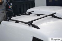 Black Roof Rails + Cross Bars For Ford Transit Tourneo Custom SWB 2018 - 2023