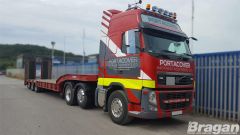 To Fit 2013+ Volvo FM4 Euro6 Globetrotter Roof Light Bar + Jumbo Spots x4 + Amber Lens Beacon x2 + Air Horns x2