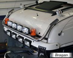 To Fit Iveco Stralis Cube + Hi-Way Active Space Time Roof Bar + Jumbo Spots + Amber Beacons