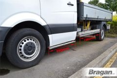 Steps + Side Bars + White LEDs For Volkswagen Crafter SWB 2017+ Chassis Cab
