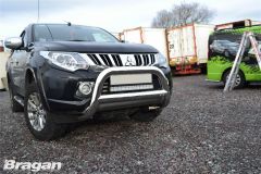 To Fit 2012 - 2015 Mitsubishi L200 Low Bull Bar - EU / EC APPROVED