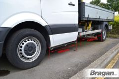 Black Side Bars + Step Bars + Amber LEDs For MAN TGE 2017+ SWB Chassis Cab