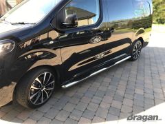 Side Bars + Step Pads x4 For Vauxhall Opel Vivaro C LWB 2019+