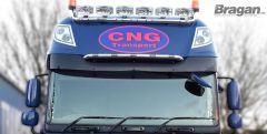 Roof Visor Spot Light Lamp Bar + LED For Renault Midlum Cab Stainless Steel