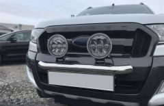 Front Bumper Light Bar + 7in Round LED Spots For Isuzu D-Max Rodeo 2016 - 2021