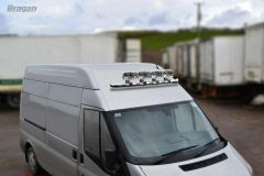 Roof Bar + White LEDs For Iveco Daily 2014+ Stainless Steel Spot Lamps Light Bar