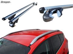 To Fit 2013 - 2019 Ford Kuga Roof Rails + Locking Cross Bars
