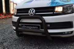 To Fit 2004 - 2010 Volkswagen Transporter T5 / Caravelle Bull Bar EU / EC APPROVED - BLACK
