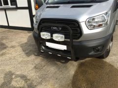 Black Bull Bar Abar + Spots For Ford Transit MK8 2014 - 2021