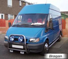 Bull Bar + Spots Lamps For Ford Transit MK6 2000 - 2006 