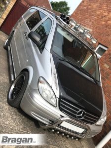 Side Bars + Step Pads For Mercedes Vito Viano SWB MWB 2004 - 2014