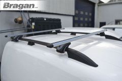 Roof Rails BLACK + Cross Bars SILVER For Peugeot Partner / Rifter SWB 2019+