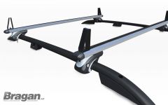Roof Rails BLACK + Cross Bars SILVER + Load Stops For Peugeot Partner / Rifter 2019+