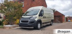 Side Bars Tapered Ends with Steps Pads x3 For Peugeot Boxer LWB 2014+