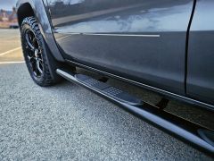 Black Stainless Steel Side Bars For Volkswagen Amarok 2016 - 2023 4x4 Guard Tubes