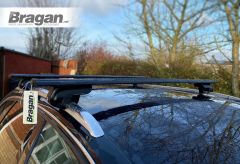 Integrated Roof Rail Cross Bars For Audi A4 Avant 2008+ BLACK