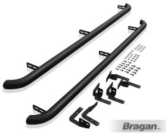 Black Side Bars Curved For Isuzu D-Max Rodeo 2016 - 2021