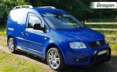 Black Side Bars + Amber LEDs For Volkswagen Caddy 2004-2010
