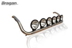To Fit Scania P, G, R Series Pre 2009 Highline Roof Bar + Round Spot Lamps + Slim LEDs
