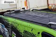 Roof Rails + Cross Bars + Load Stops For Renault Trafic LWB 2002 - 2014 BLACK 