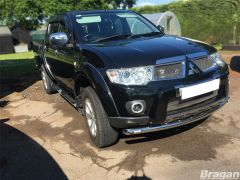 Spoiler Bar + Slim LEDs For Mitsubishi L200 2005 - 2010