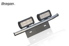 Number Plate Light Bar + 6.6'' LED Light Bar For Audi Q7 2016+