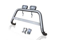 Bull Bar + Rectangle Spots x2 For Mitsubishi L200 2005 - 2012 A Bar - Detachable