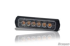 1x luci stroboscopiche lampeggianti sottili a LED bianche da 12 V - 24 V