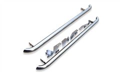 Side Bars + White LEDs For Suzuki SX4 S-Cross 2013 - 2021 Chrome Stainless Steel