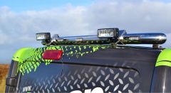 Rear Roof Bar + Spot Lamps + Red LEDs For Renault Trafic 2014 - 2022