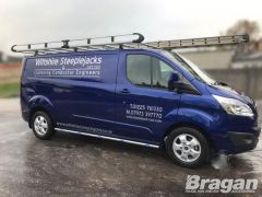 Side Bars + White LEDs For Ford Transit  Tourneo Custom SWB 2018 - 2023