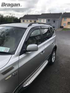 To Fit 2003 - 2010 BMW X3 Series (E83) Smoked Window Deflectors - Adhesive