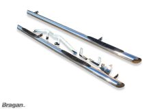 To Fit 2014+ Fiat Ducato MWB Side Bars Step Pads