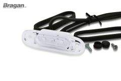 12v 24v Red Flush LED Clear Lens Marker Position Lamps Clearance Lights