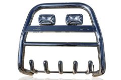 Bull Bar + Spots x2 For Nissan Pathfinder 2005 - 2013 High Abar - Detachable