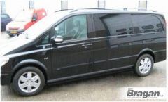 To Fit 2004 - 2014 Mercedes Vito / Viano SWB / LWB 2" Black Side Bars