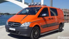 Roof Bar For Mercedes Vito Viano 2004 - 2014 Stainless Top Spot Lamp Light Bar