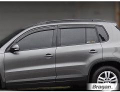 To Fit 2007 - 2012 VW Volkswagen Tiguan Smoked Window Deflectors - Adhesive