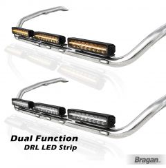 Roof Bar + Flush LEDs + 17" Night Blazer LED Spot Bars x3 For Scania P, G, R Series Pre 2009 Standard Sleeper