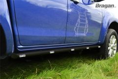 Black Side Bars + Amber LEDs For Isuzu D-Max / Rodeo 2007-2012
