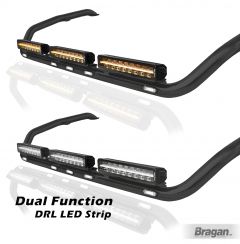 Roof Bar B + LEDs + LED Bars For Mercedes Actros MP5 2019+ Big Space Black