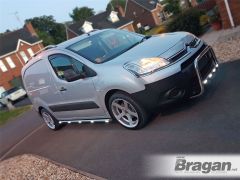 Side Bars WITH Mudflaps + White LEDs For Peugeot Partner 2019 - 2023
