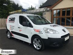 Side Bars + White LEDs For 2019 - 2023 Citroen Berlingo BLACK