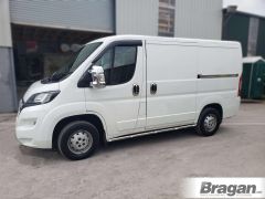 Side Bars For Fiat Ducato SWB 2014+ + White Flush LEDs x10