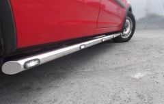 Side Bars + White LEDs For Vauxhall Opel Combo D 2012-2019